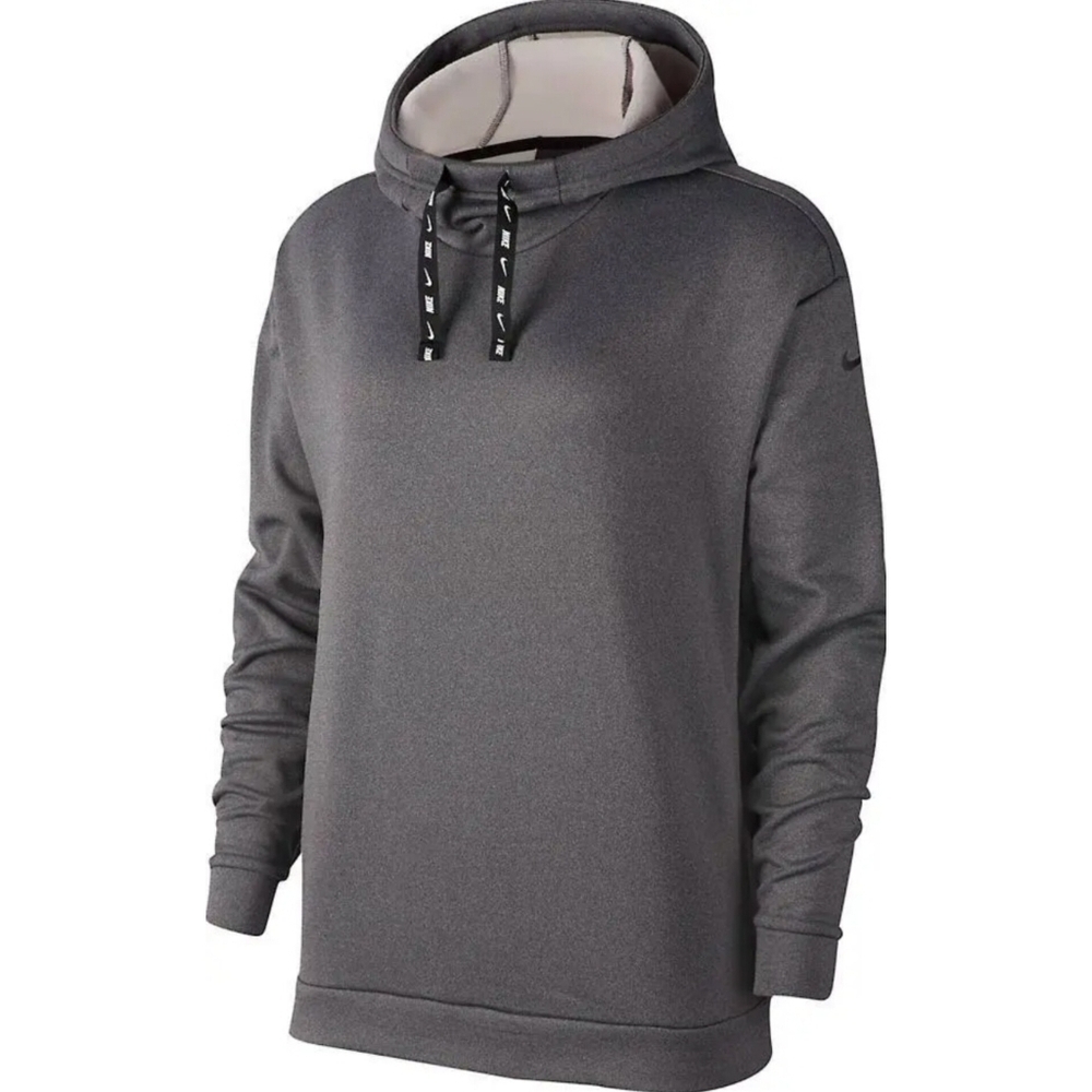 Nike One Women's Therma Charcoal Fleece Training Hoodie